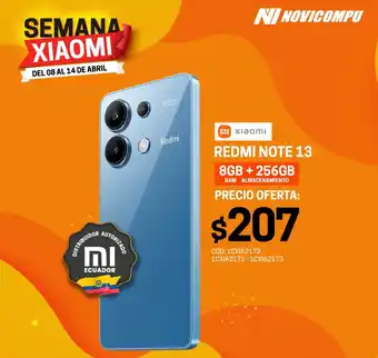 Novicompu XIAOMI REDMI NOTE 13 8GB + 256GB oferta
