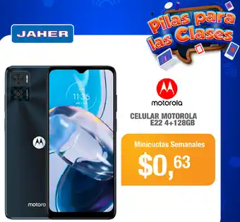 Jaher Motorola CELULAR MOTOROLA E22 4+128GB oferta