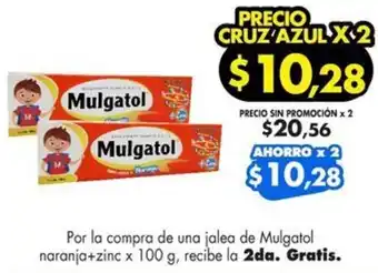 Farmacias Cruz Azul Mulgatol naranja+zinc x 100g oferta