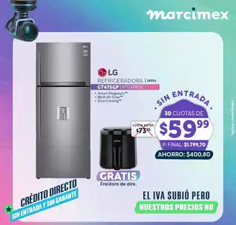 Marcimex LG REFRIGERADORA 471 litros oferta