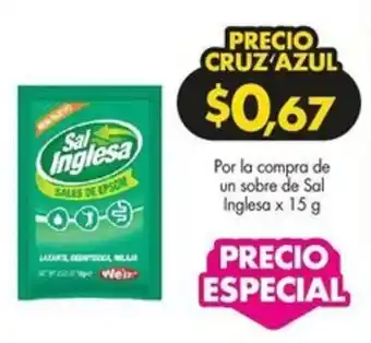 Farmacias Cruz Azul Por la compra de un sobre de Sal Inglesa x 15 g oferta