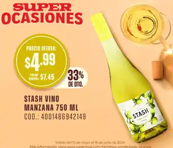 Supermaxi STASH VINO MANZANA 750ML oferta