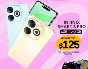 Novicompu INFINIX SMART 8 PRO 4GB + 256GB oferta