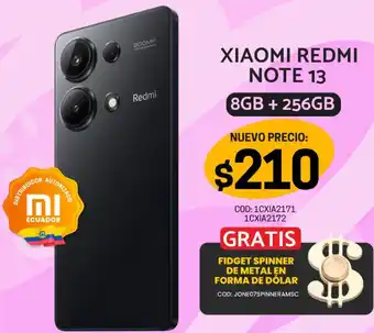 Novicompu XIAOMI REDMI NOTE 13 8GB + 256GB oferta
