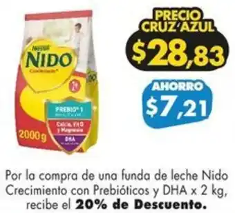 Farmacias Cruz Azul Nido Crecimiento con Prebióticos y DHA x 2kg oferta