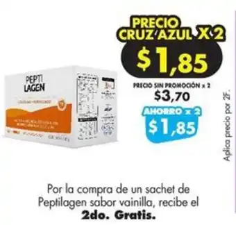 Farmacias Cruz Azul Peptilagen sabor vainilla oferta