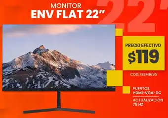 Novicompu MONITOR ENV FLAT 22" oferta