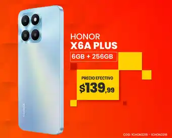 Novicompu HONOR X6A PLUS 6GB + 256GB oferta