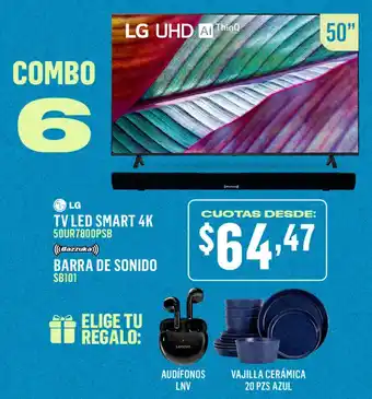 Orve Hogar LG TV LED SMART 4K 50UR7800PSB 50" oferta