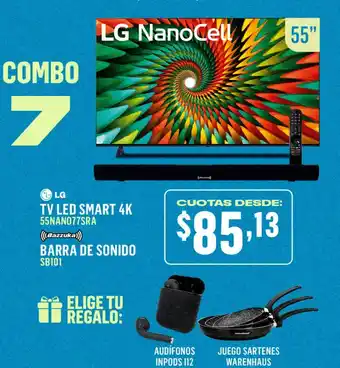 Orve Hogar LG TV LED SMART 4K 55NANO77SRA 55" oferta