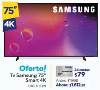 Pycca Tv Samsung 75" Smart 4K oferta