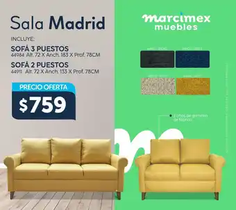 Sala Madrid SOFÁ 3 PUESTOS, SOFÁ 2 PUESTOS