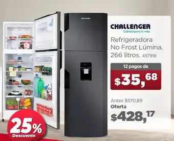 Kywi CHALLENGER Refrigeradora No Frost Lúmina. 266 litros oferta