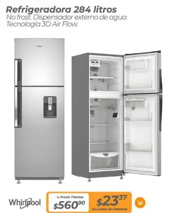 TVentas Whirlpool Refrigeradora 284 litros oferta