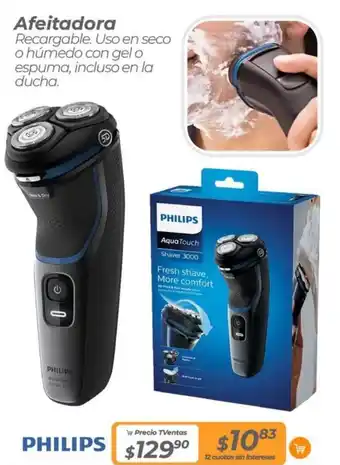 TVentas PHILIPS Afeitadora Recargable oferta