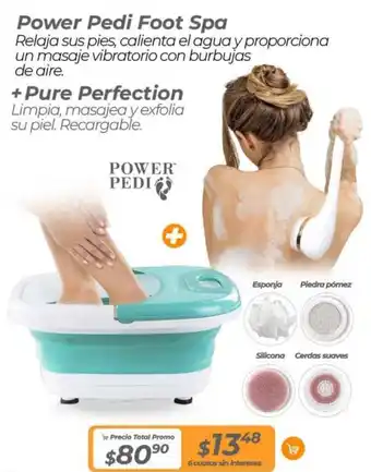 TVentas Power Pedi Foot Spa + Pure Perfection oferta