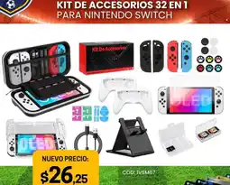 Novicompu KIT DE ACCESORIOS 32 EN 1 PARA NINTENDO SWITCH oferta