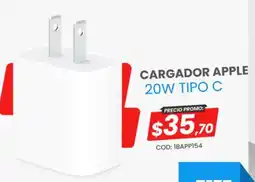 Novicompu CARGADOR APPLE 20W TIPO C oferta