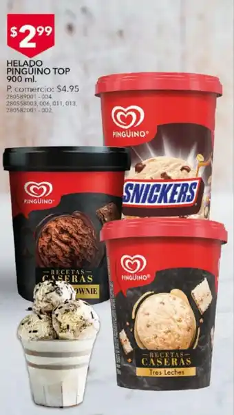 Tia Helado Pinguino Top 900ml oferta