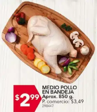 Tia Medio Pollo en Bandeja 850g oferta