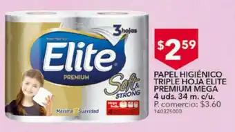 Tia Papel Higiénico Triple Hoja Elite Premium Mega 4 uds 34m oferta