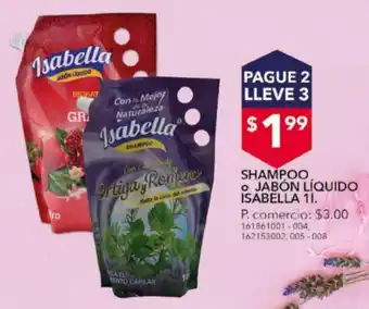 Tia Shampoo o Jabón Líquido Isabella 1L oferta