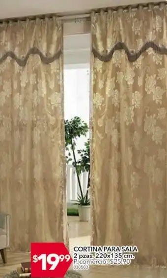 Tia Cortina para Sala 2 pzas 220x135cm oferta