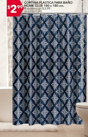 Tia Cortina Plástica para Baño Home Club 180x180cm oferta