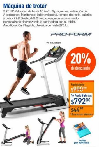 TVentas Pro-form Máquina de Trotar 2.25 HP oferta