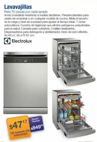 TVentas Electrolux Lavavajillas oferta