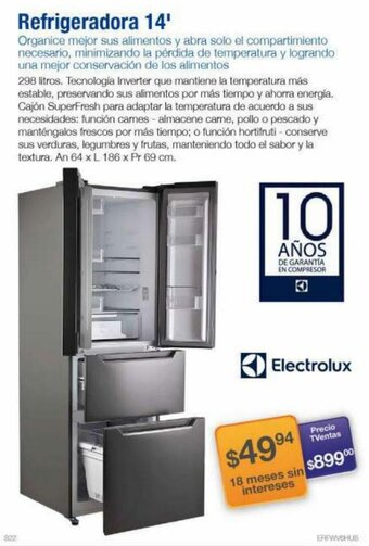 TVentas Electrolux Refrigeradora 14' oferta