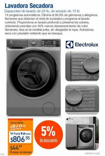 TVentas Electrolux Lavadora Secadora oferta
