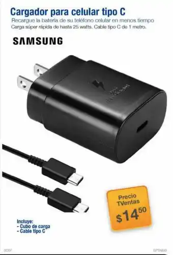 TVentas Samsung Cargador para Celular Tipo C oferta