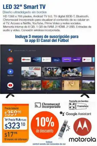 TVentas Motorola LED 32" Smart TV oferta