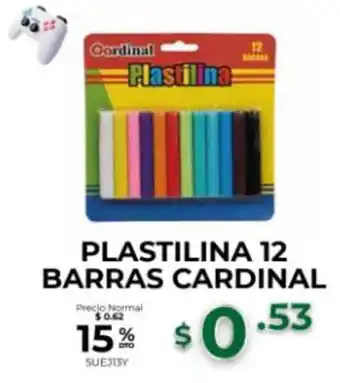 Coral Hipermercados PLASTILINA 12 BARRAS CARDINAL oferta