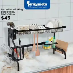 Escurridor Wireking para platos, 65x31x52cm