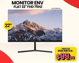 Novicompu MONITOR ENV FLAT 22" FHD 75HZ oferta