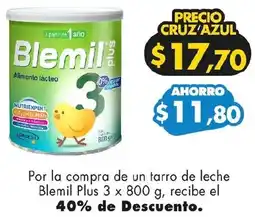 Farmacias Cruz Azul Blemil Plus 3 x 800g oferta