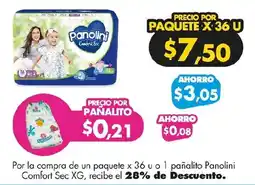 Farmacias Cruz Azul Panolini Comfort Sec XG oferta