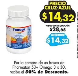 Farmacias Cruz Azul Pharmaton 50+ Omega 3 x 30 oferta