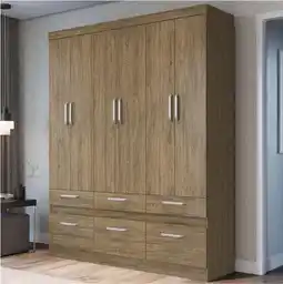 Tia ARMARIO 6 PUERTAS 6 CAJONES DECIBAL MACADAMIA oferta