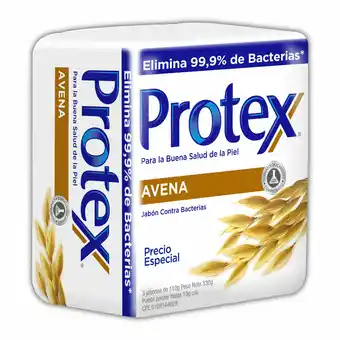 Tia Jabón avena Protex 110 g 3 uni oferta