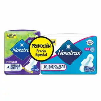 Tia Toallas sanitarias Nosotras básicas 10 uni mas 4 buenas noches oferta