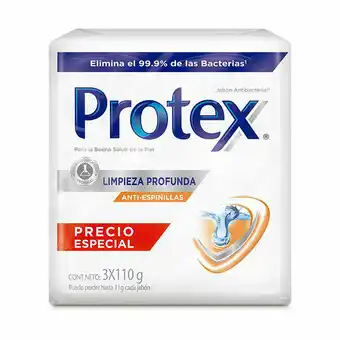 Tia Jabón antiespinillas Protex 110 g 3 uni oferta