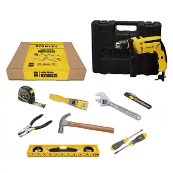 Tia Kit básico de herramientas 8 piezas + taladro percutor Stanley oferta