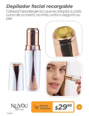 TVentas Depilador facial recargable oferta