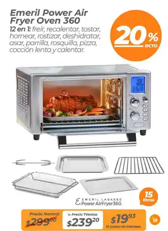 TVentas Emeril Power Air Fryer Oven 360 oferta