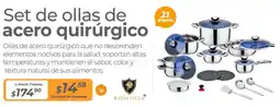 TVentas Set de ollas de acero quirúrgico oferta