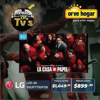 Orve Hogar LG - 55" LED 4K - 55UP7750PSB oferta