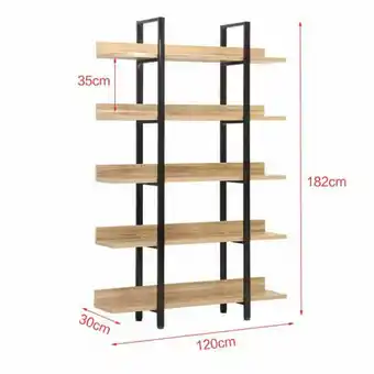 Tia Repisa de madera 5 pisos120x30x182cm Homeclub oferta